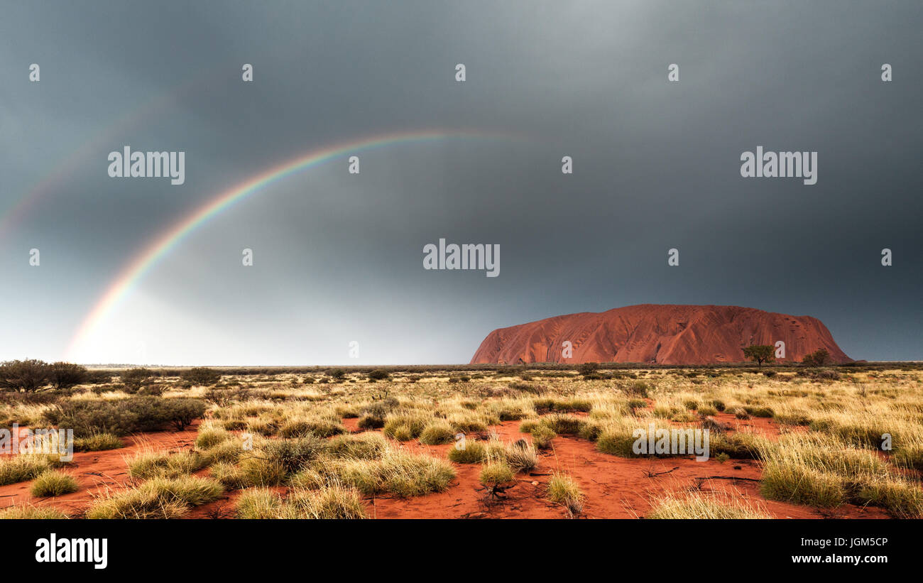 Storms over Uluru on Australia Northern Territory Stock Photo