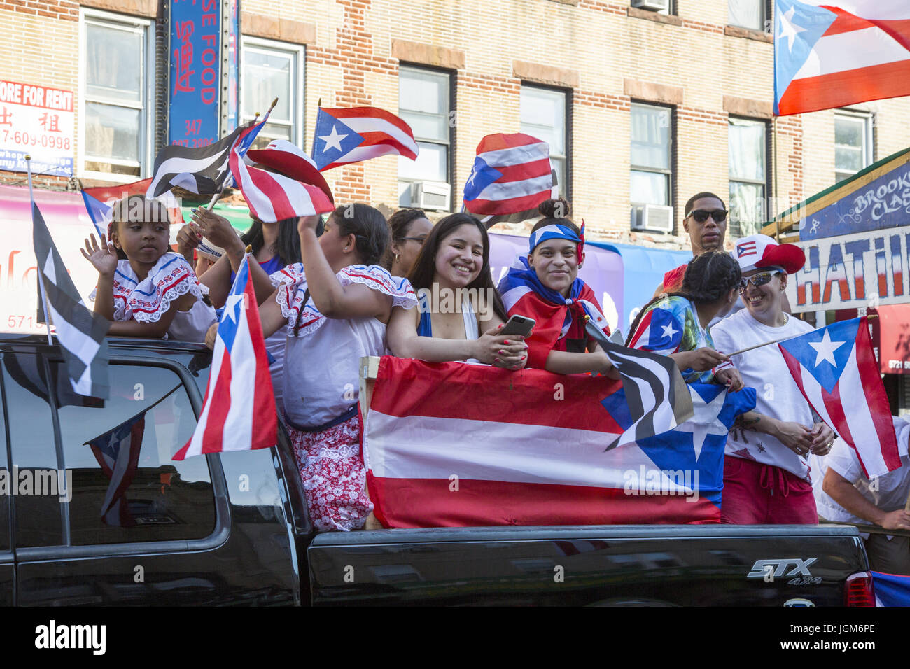 Local Puerto Rican Day Parade In The Sunset Park Neighborhood Of Brooklyn New York Stock Photo Alamy