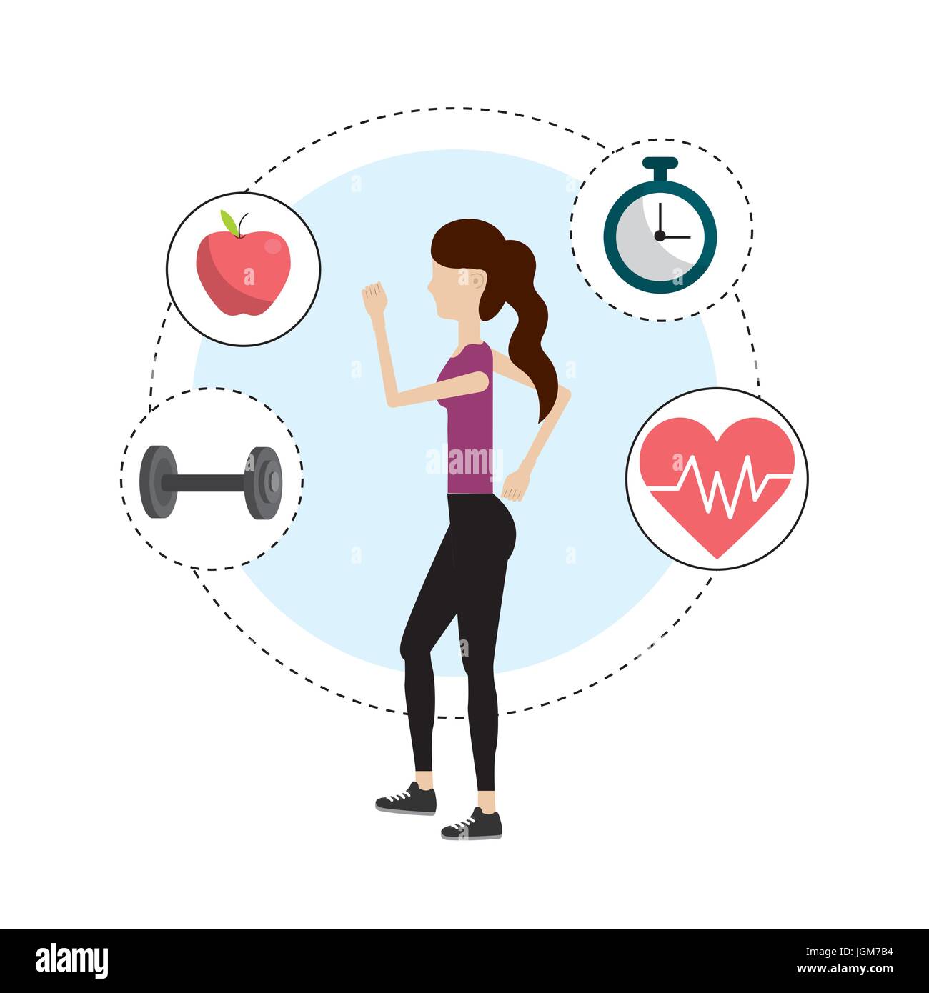woman healthy lifestyle to do exercise Stock Vector Image & Art - Alamy