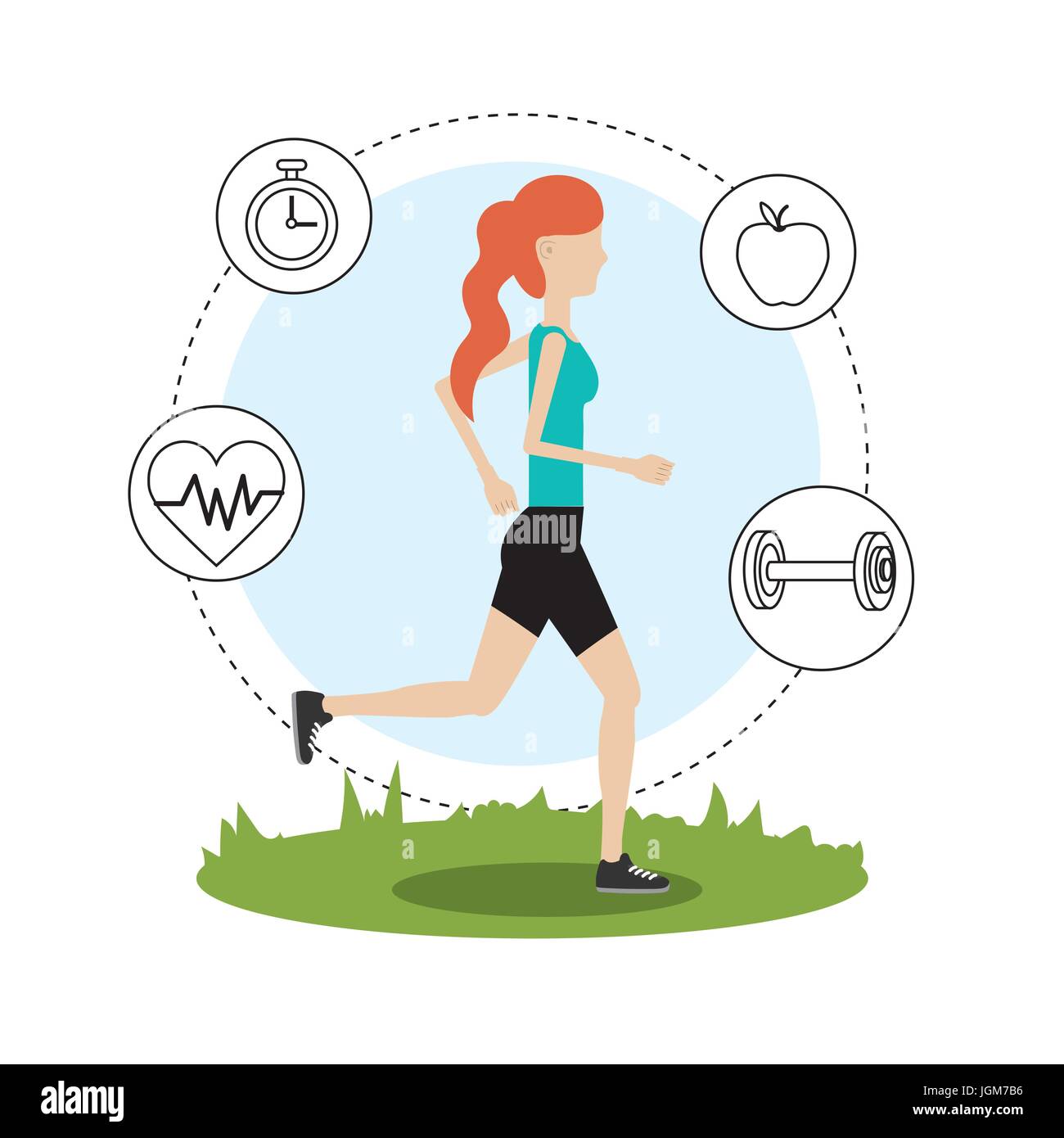 woman healthy lifestyle to do exercise Stock Vector Image & Art - Alamy