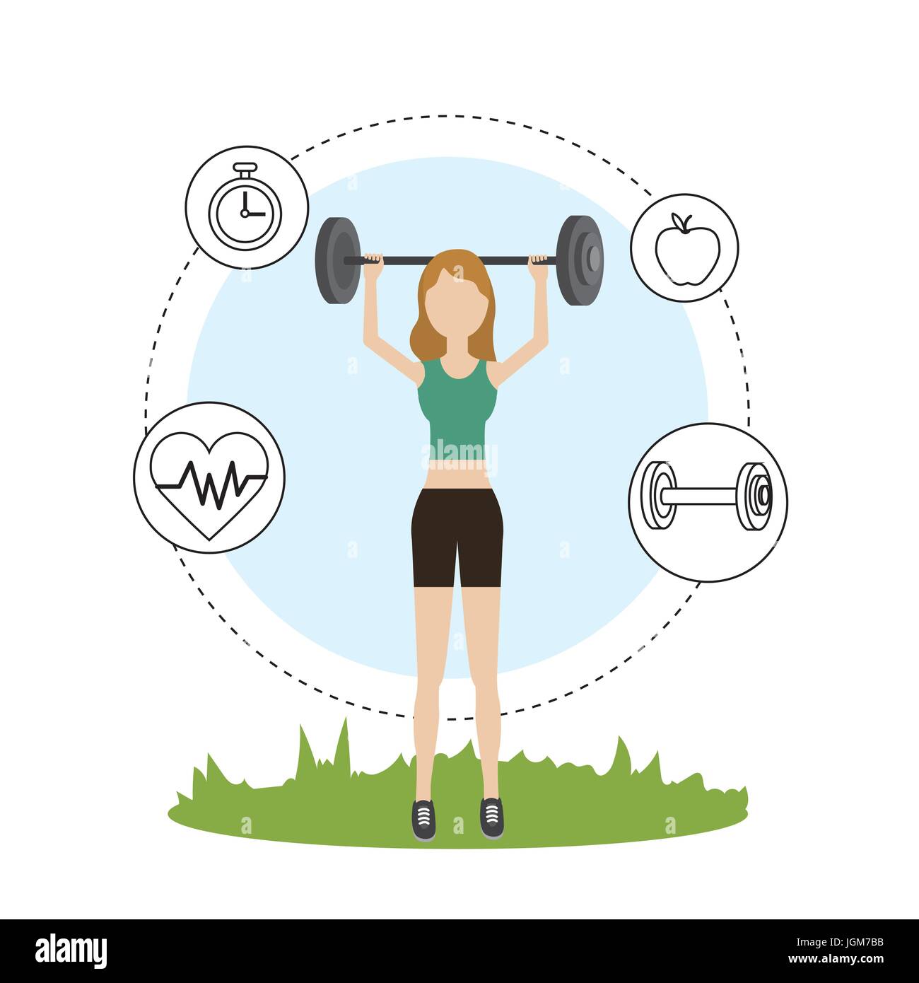 woman healthy lifestyle to do exercise Stock Vector Image & Art - Alamy