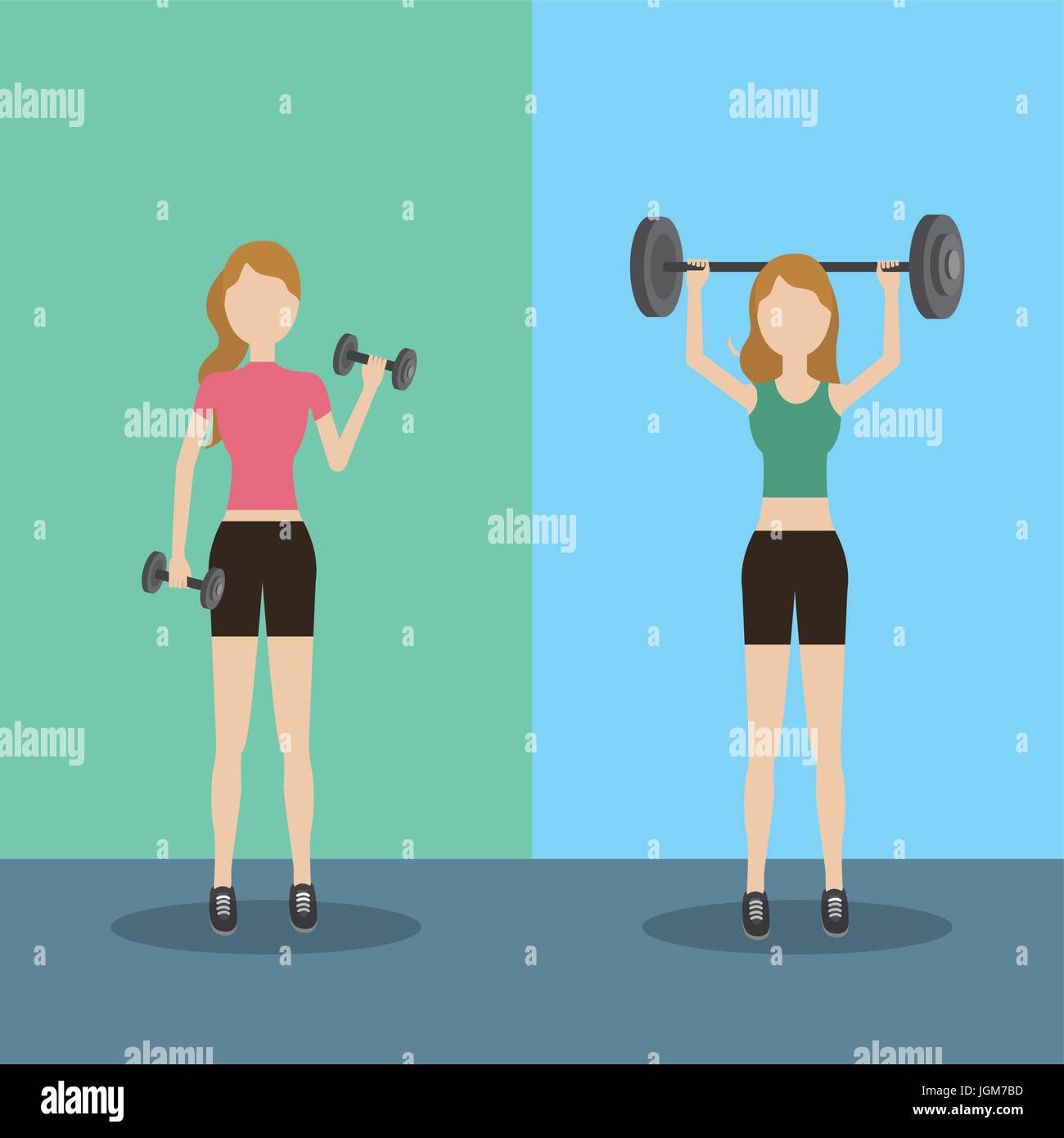 Woman Healthy Lifestyle To Do Exercise Stock Vector Image And Art Alamy