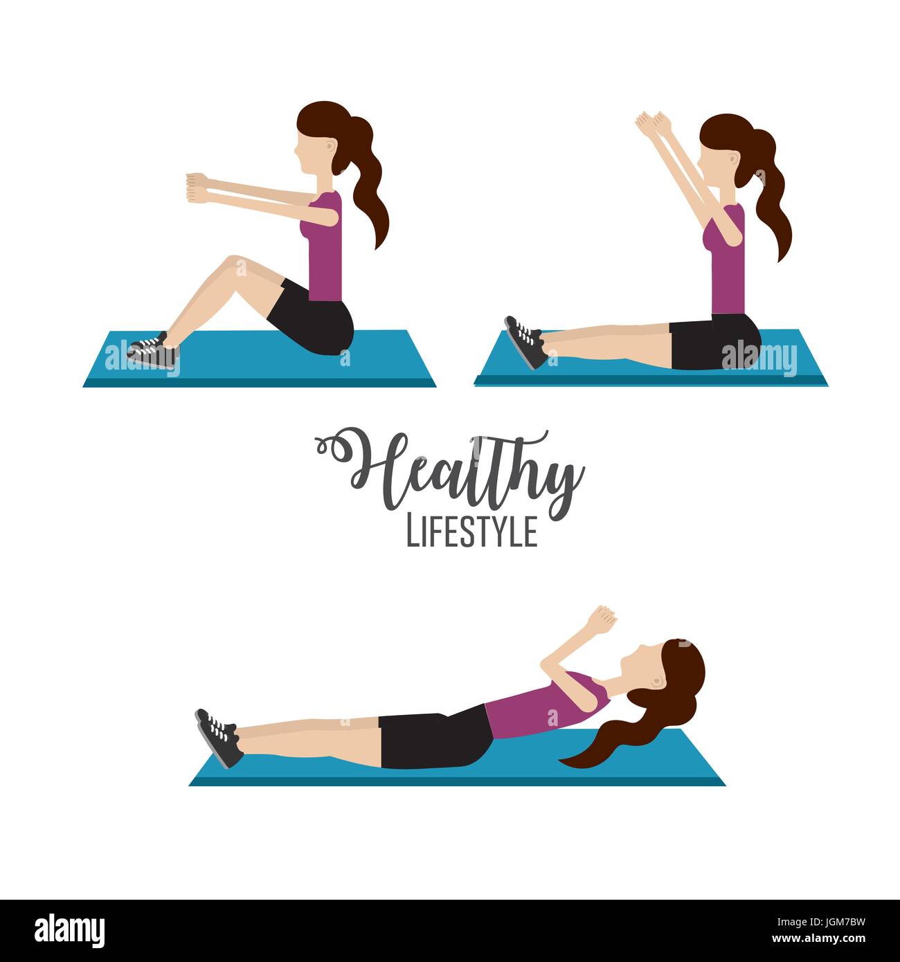woman healthy lifestyle to do exercise Stock Vector Image & Art - Alamy