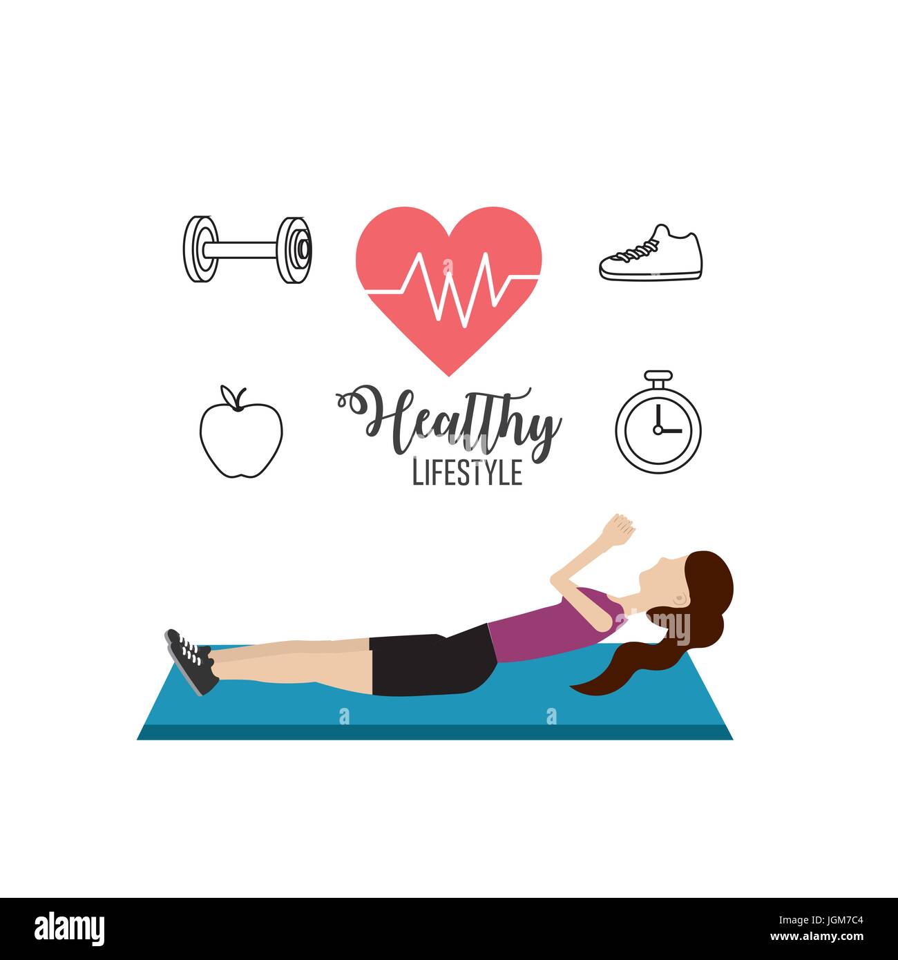 woman healthy lifestyle to do exercise Stock Vector Image & Art - Alamy