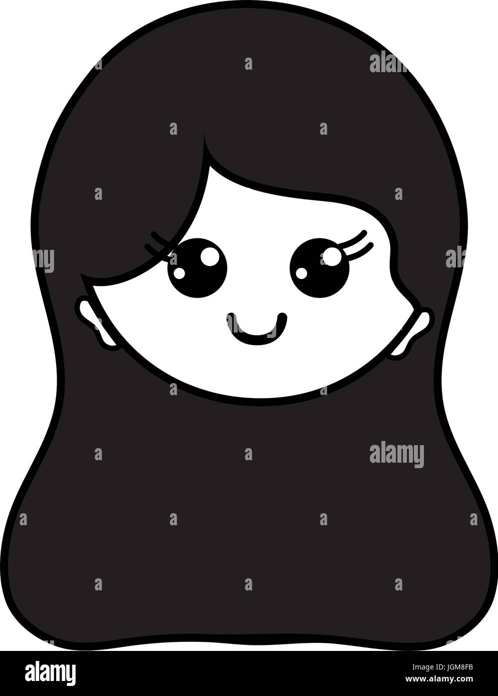 woman face with expression and hairstyle Stock Vector Image & Art - Alamy