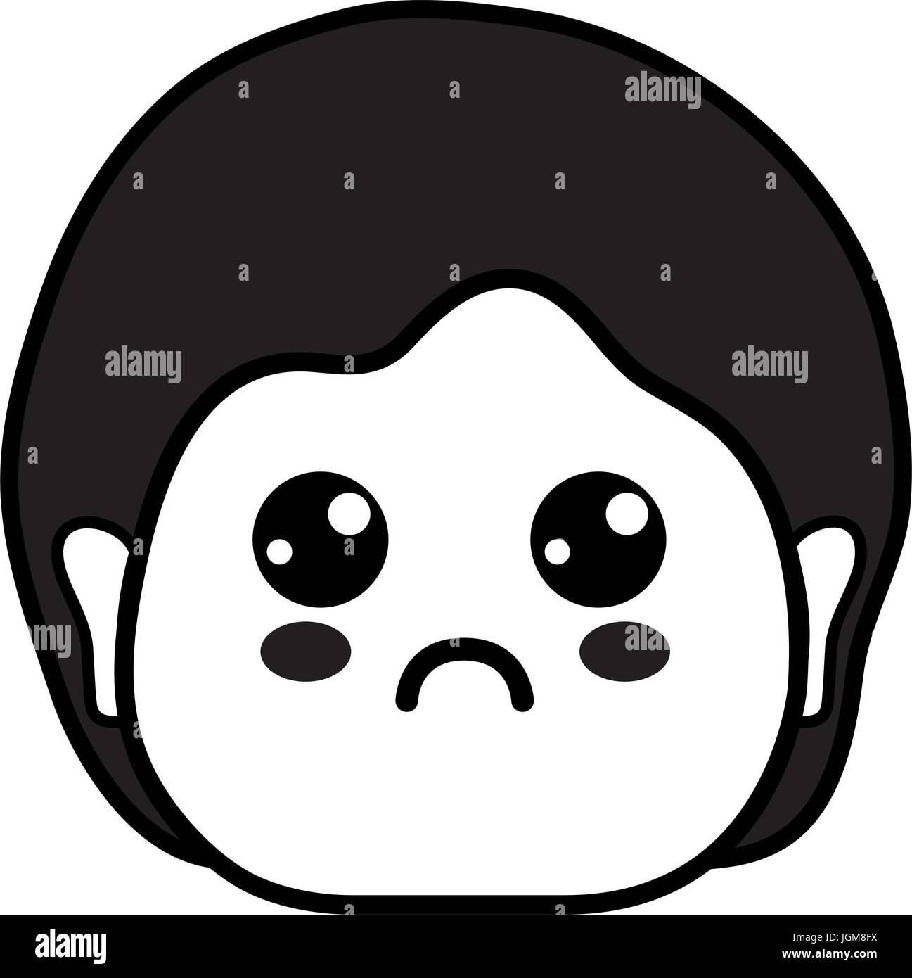 man face with expression and hairstyle Stock Vector Image & Art - Alamy