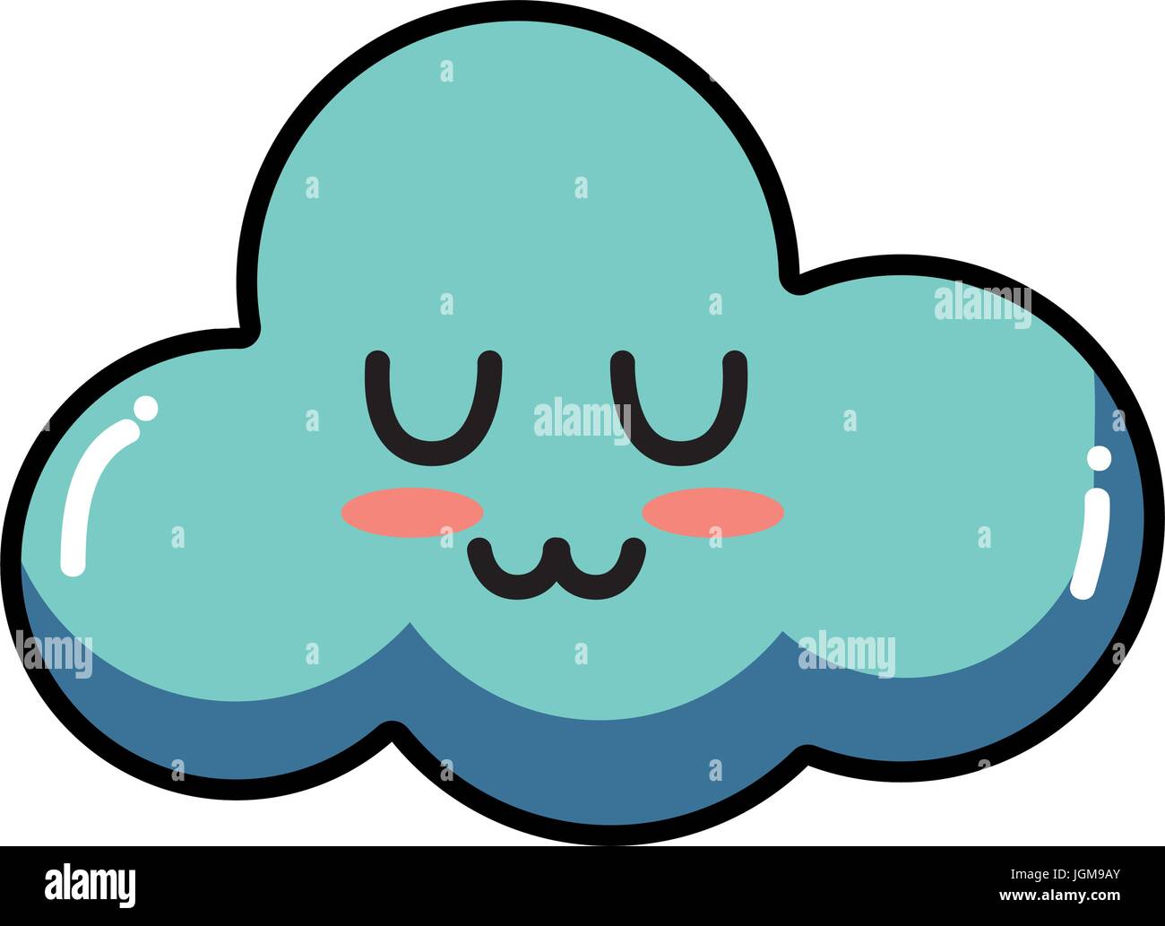kawaii cute tender cloud weather Stock Vector Image & Art - Alamy