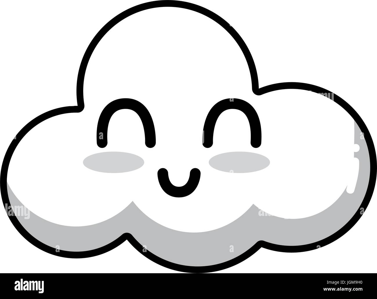 line kawaii cute tender cloud weather Stock Vector Image & Art - Alamy