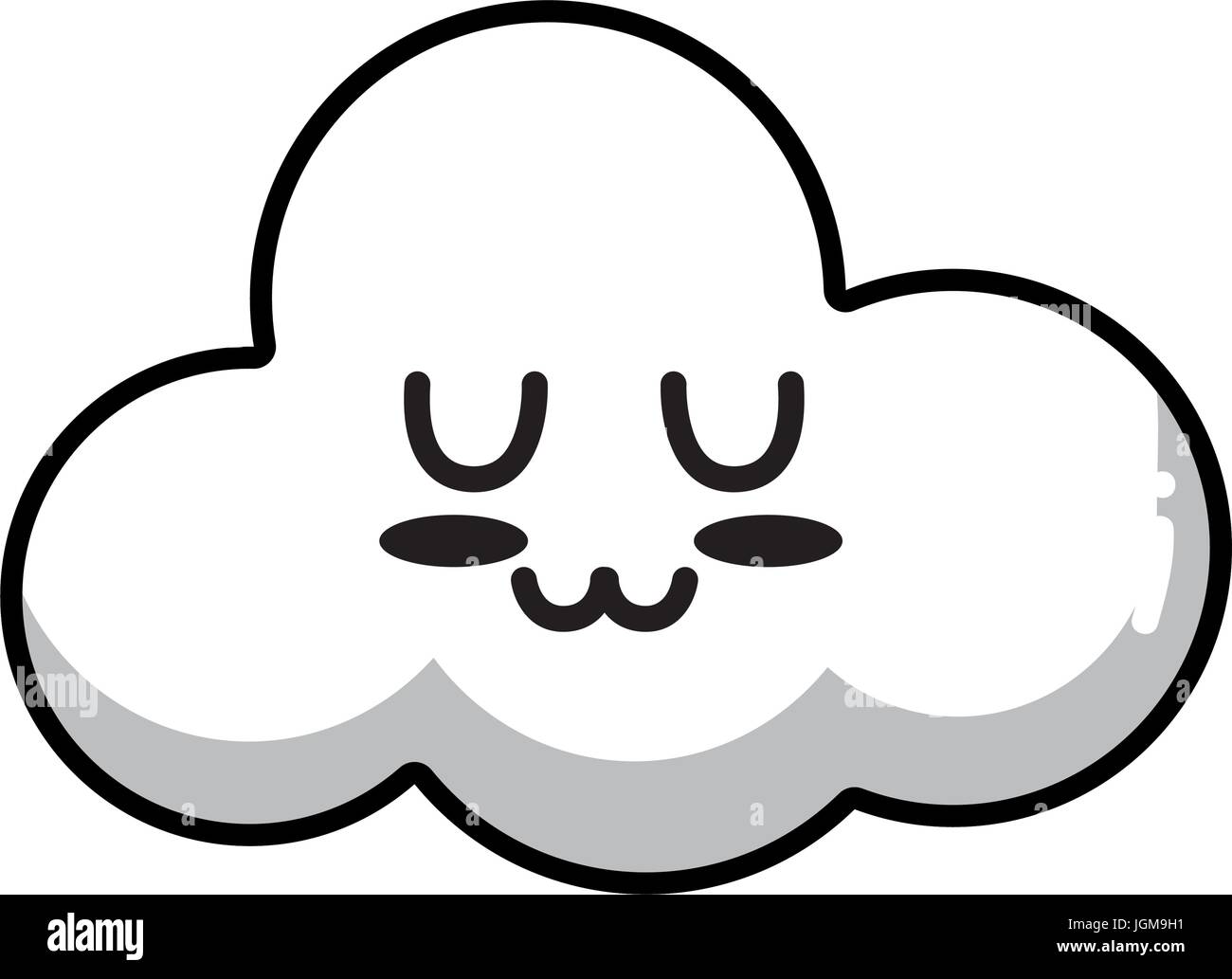 line kawaii cute tender cloud weather Stock Vector Image & Art - Alamy