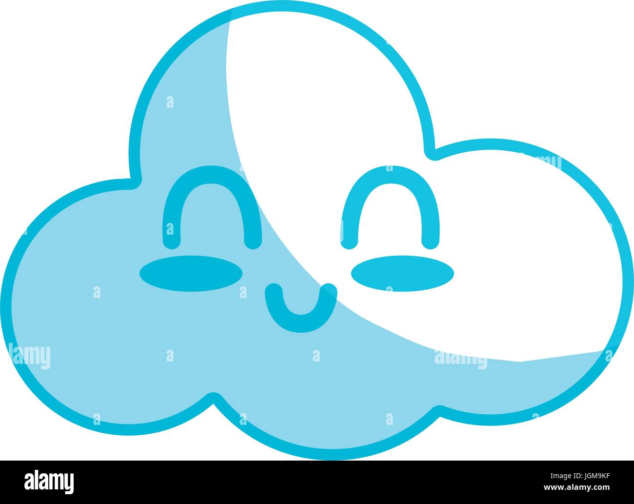 silhouette kawaii cute tender cloud weather Stock Vector Image & Art ...