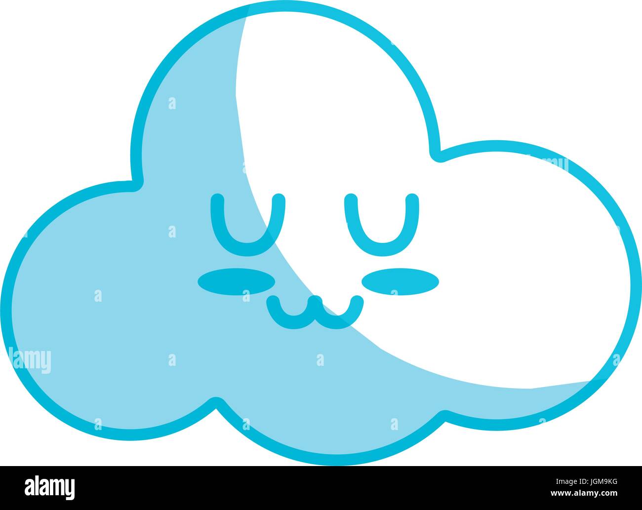 silhouette kawaii cute tender cloud weather Stock Vector Image & Art ...