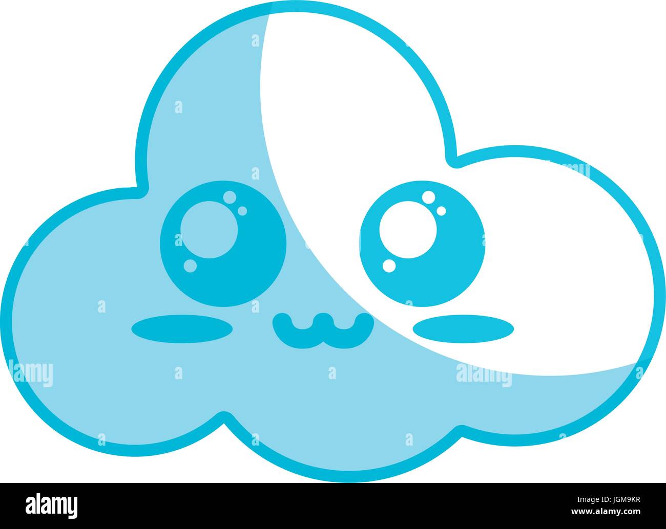 silhouette kawaii cute tender cloud weather Stock Vector Image & Art ...
