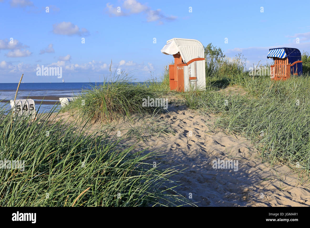 Europe, the Federal Republic of Germany, Hooksiel, Wangerland, Friesland, the North Sea, North Sea coast, years, vacation, beach vacation, water, beac Stock Photo