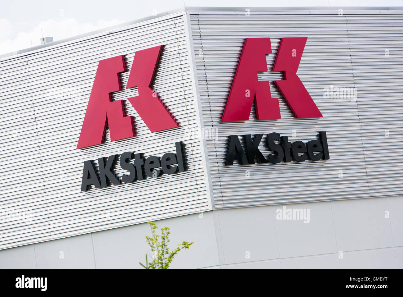 A logo sign outside of a facility occupied by the AK Steel Holding  Corporation in Middletown, Ohio on June 30, 2017 Stock Photo - Alamy