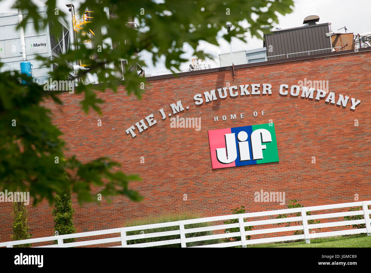 A logo sign outside of The J. M. Smucker Company Jif Peanut Butter