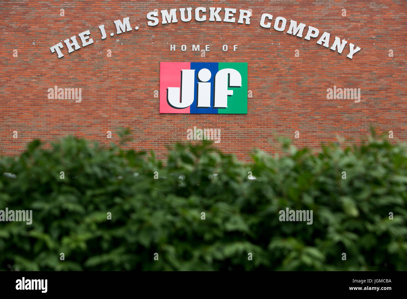 A logo sign outside of The J. M. Smucker Company Jif Peanut Butter