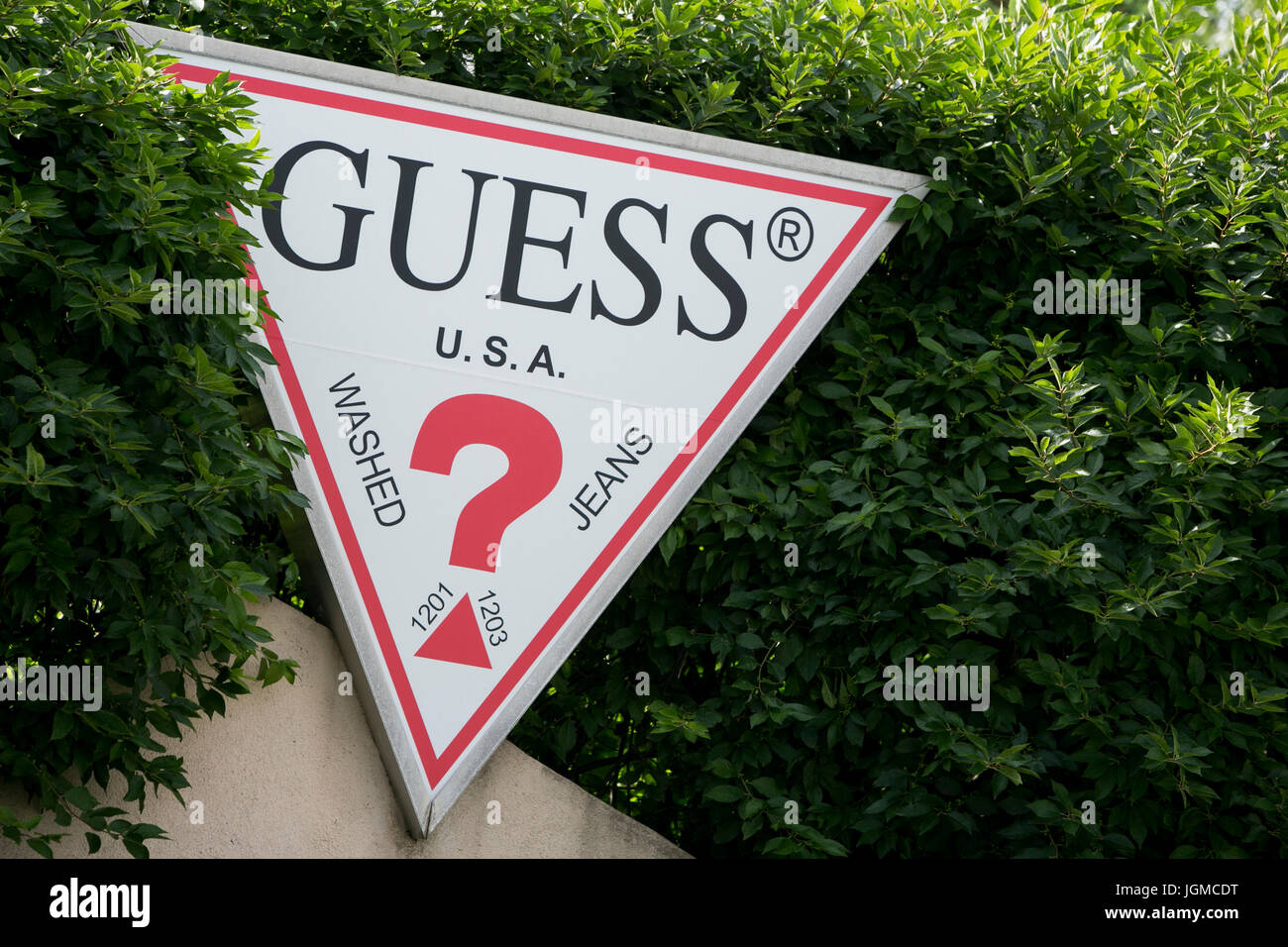 A logo sign outside of facility occupied Guess, Inc., in Louisville, Kentucky on July 1, 2017 Photo - Alamy