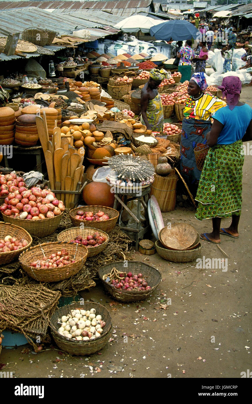 Market in Benin, Africa, Markt in Benin, Afrika Stock Photo Alamy
