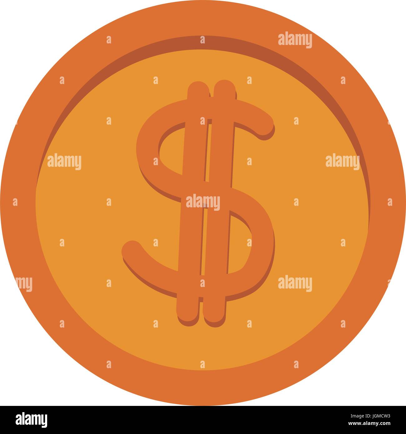 gold coin dollar money currency icon Stock Vector Image & Art - Alamy