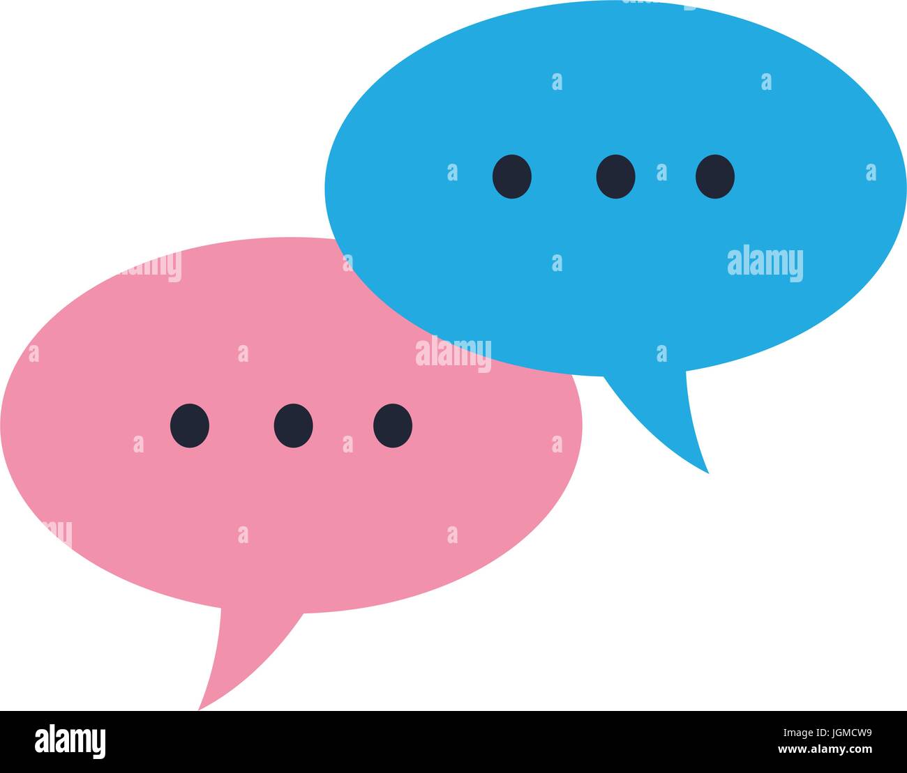 bubble speech chat message communication concept Stock Vector Image ...