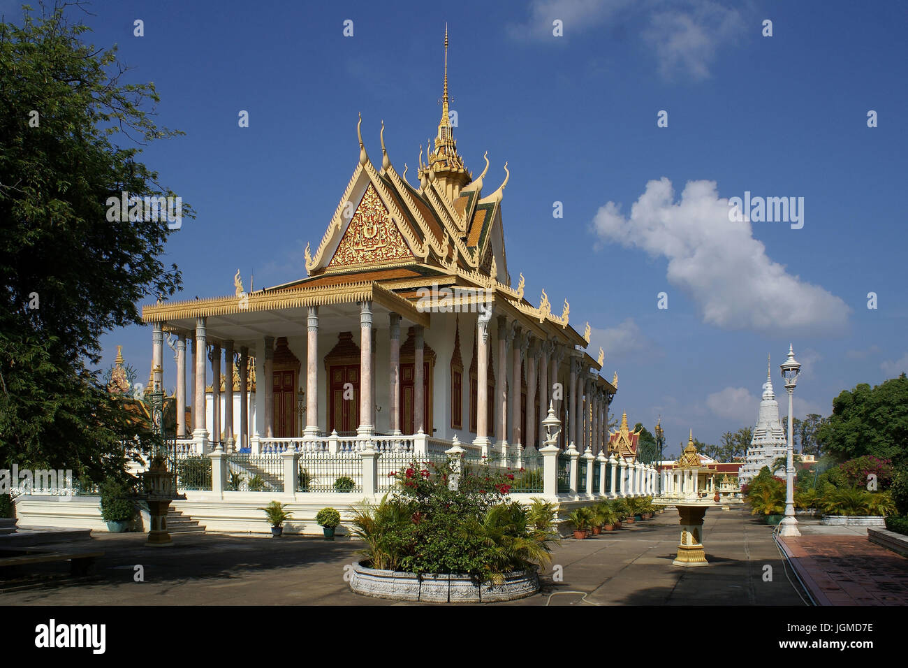 The Silver Pagoda, The silver pagoda in Pnom Penh, Die silberne Pagode in Pnom Penh Stock Photo