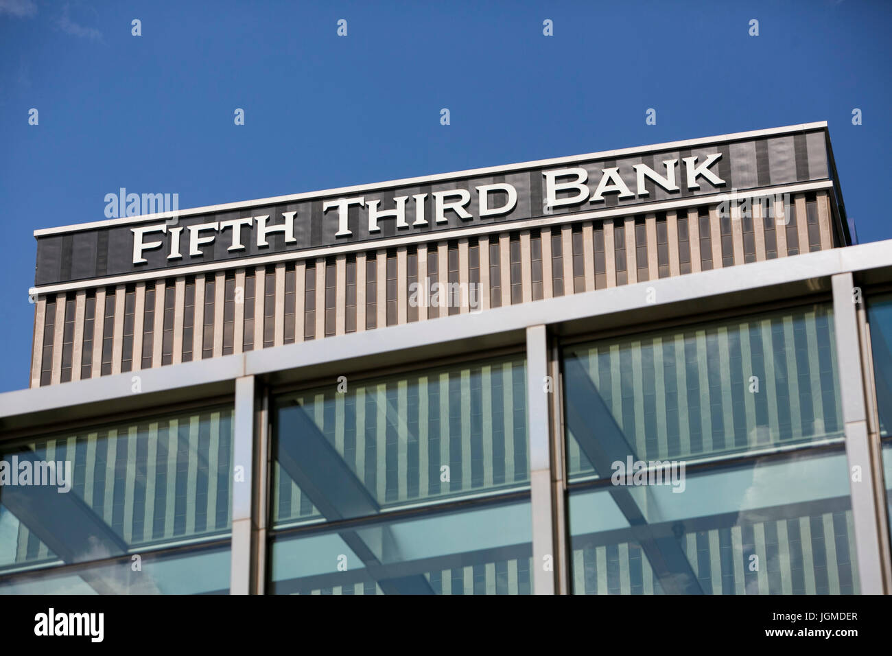 A logo sign outside of the headquarters of Fifth Third Bancorp (Bank