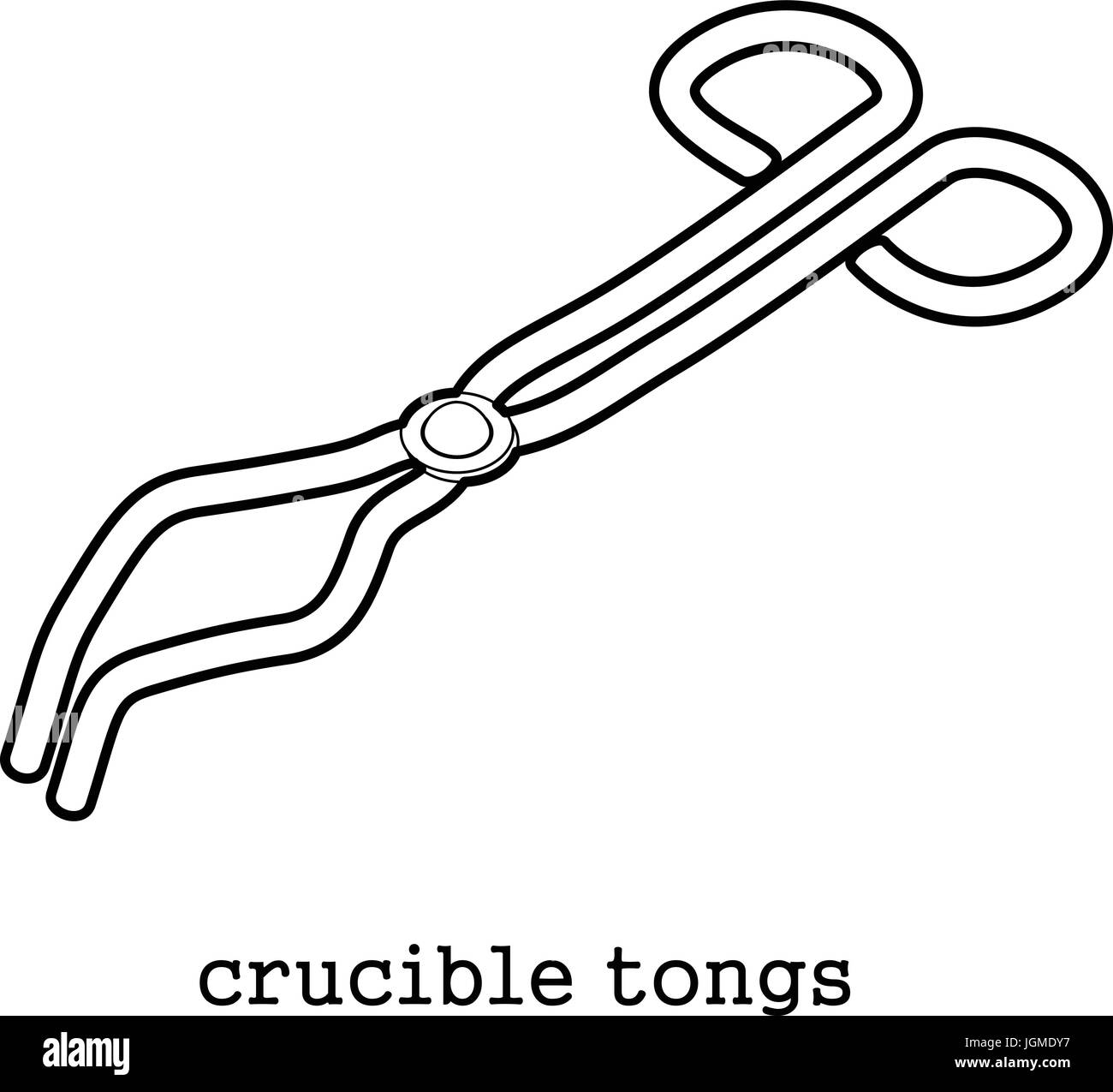 Crucible tongs isolated Black and White Stock Photos & Images - Alamy