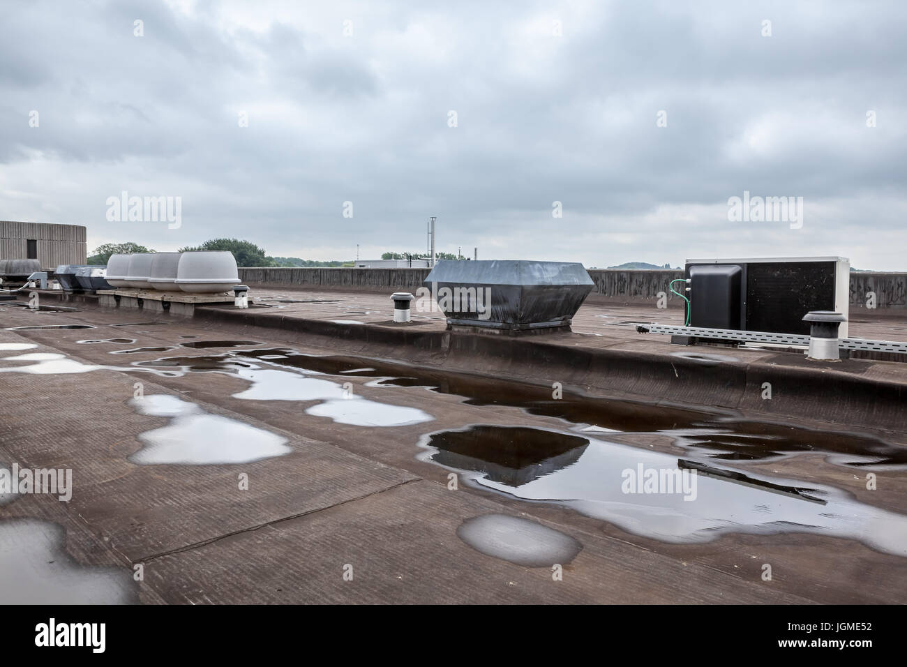 on an flat roof there cooling air conditioning Stock Photo Alamy
