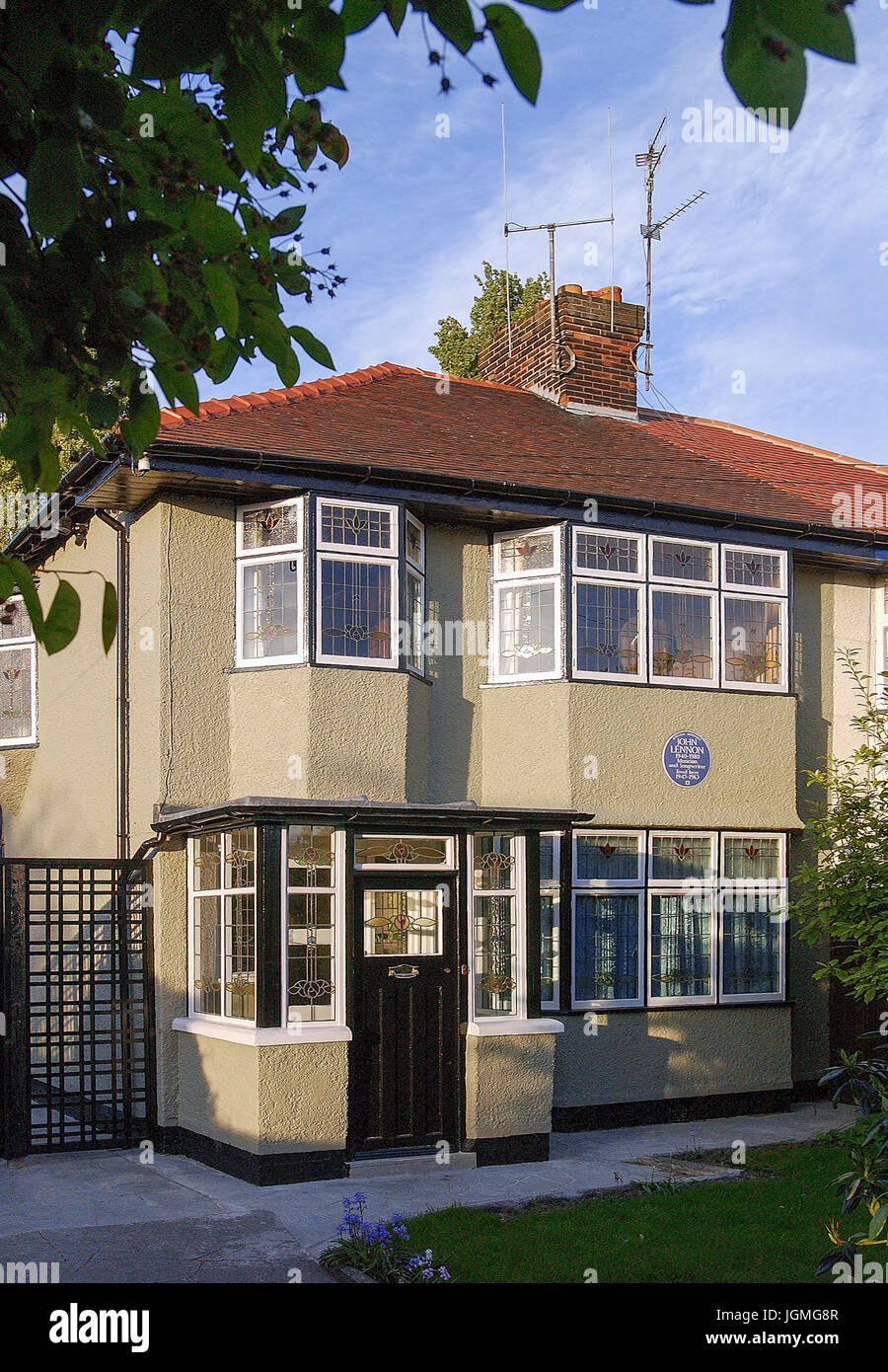 John Lennon's home on Menlove Avenue in Allerton Liverpool. John Lennon