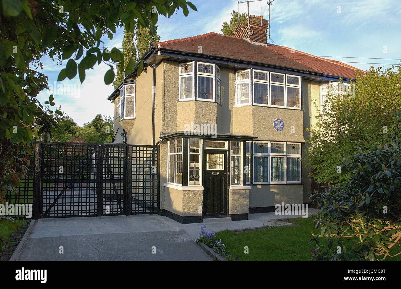 John Lennon's home on Menlove Avenue in Allerton Liverpool. John Lennon