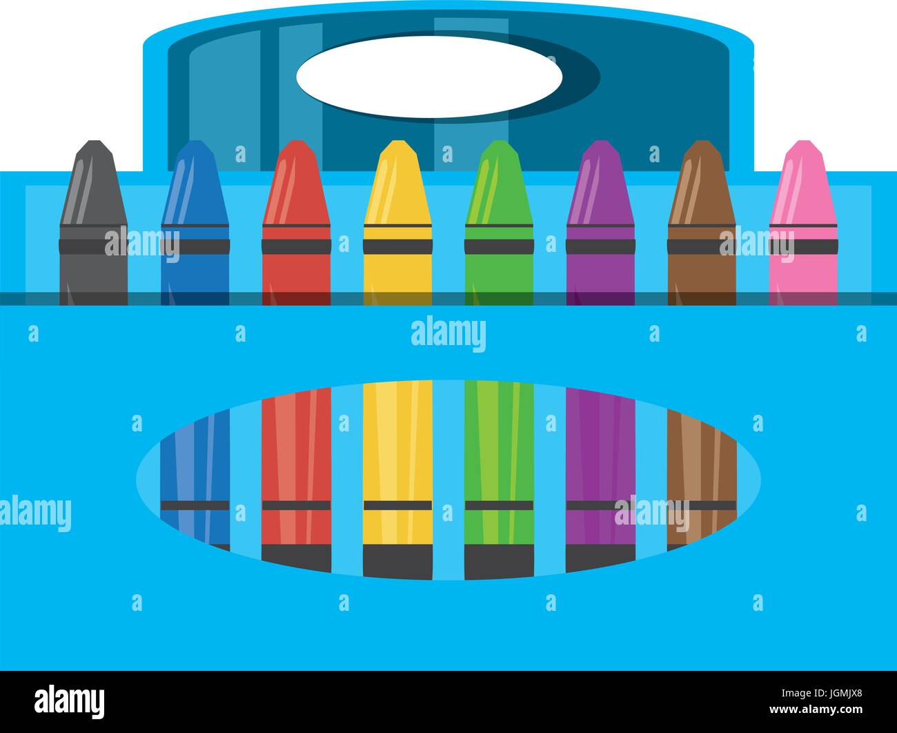 Crayons in box Stock Vector Image & Art Alamy