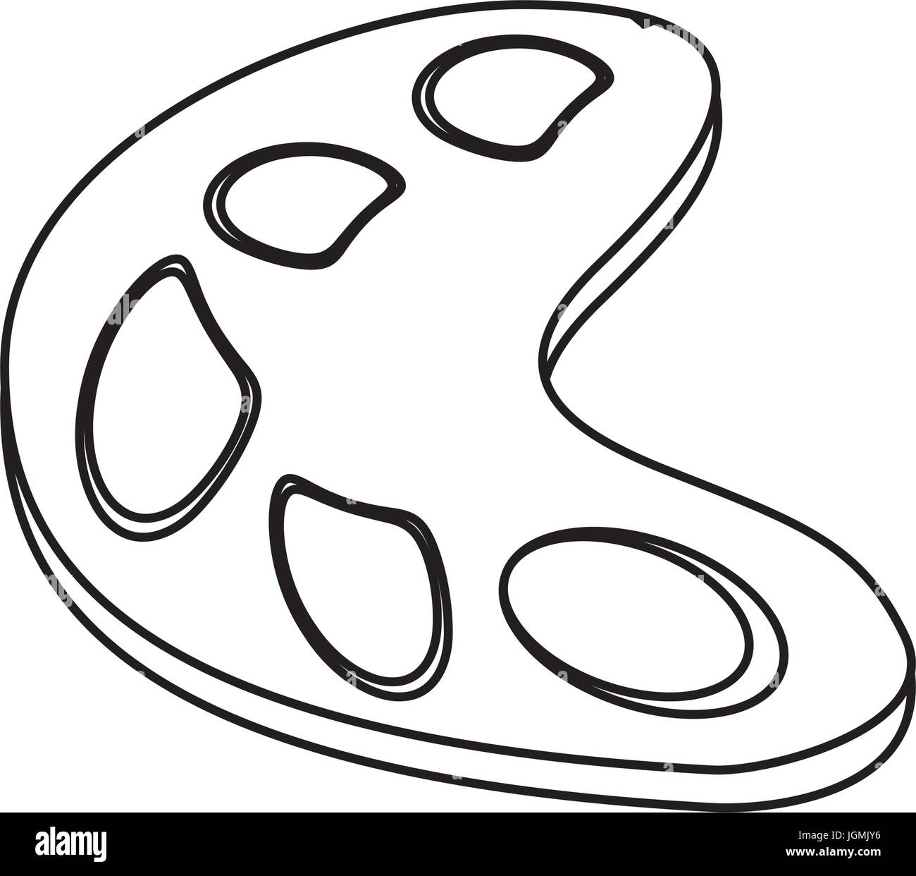 Paint palette isolated Stock Vector Image & Art Alamy