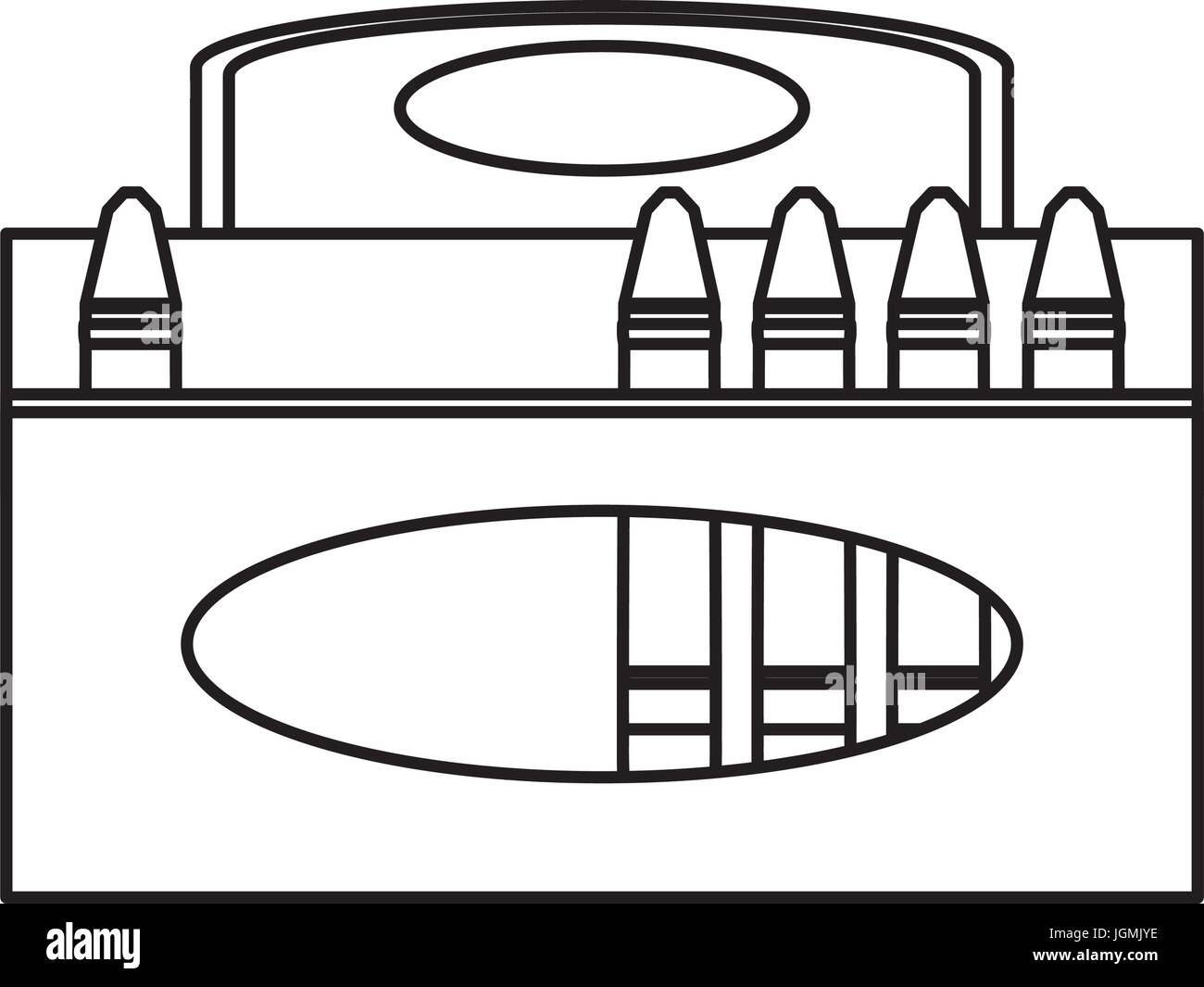 Crayons in box Stock Vector Image & Art Alamy