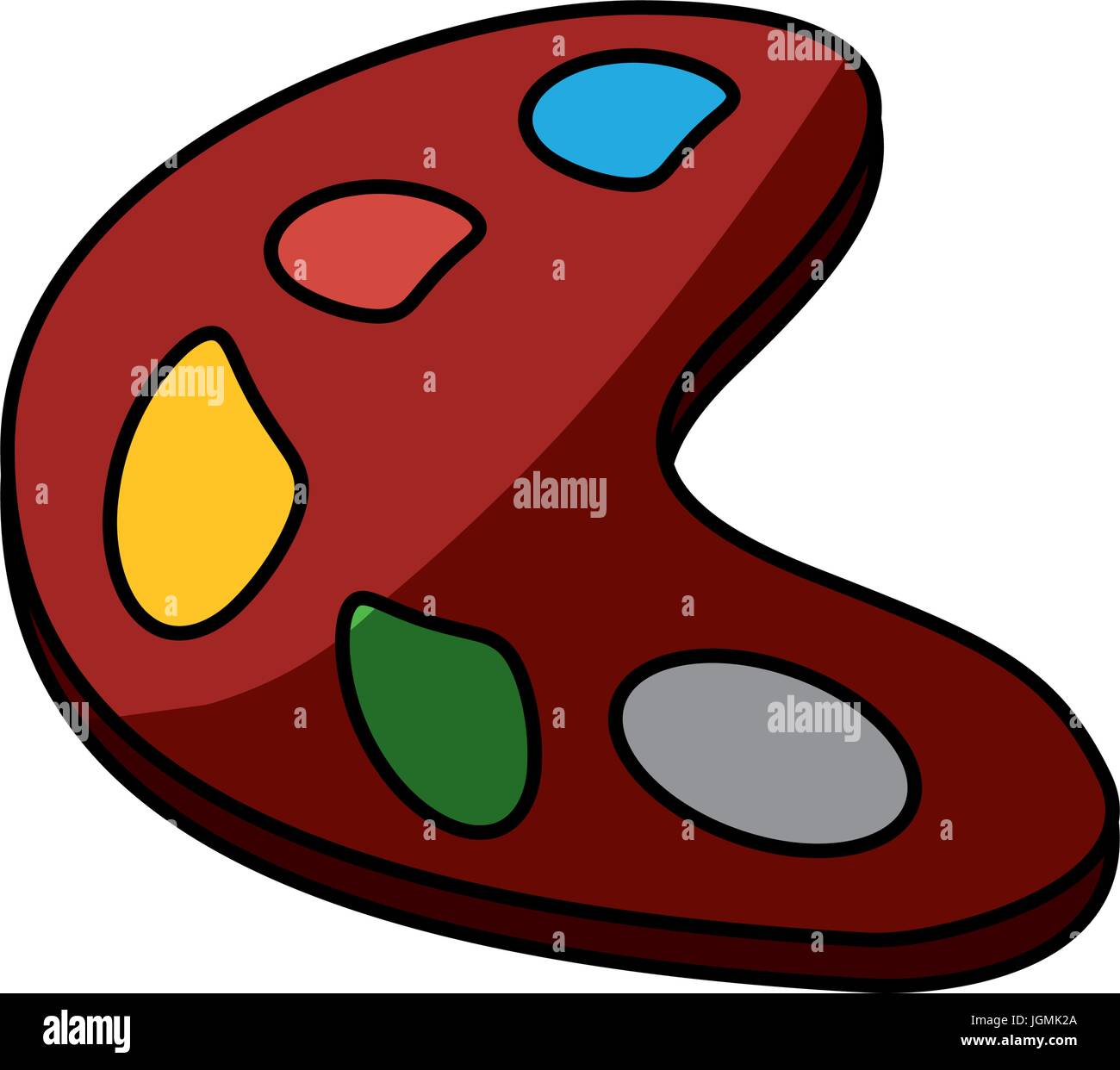Paint palette isolated Stock Vector Image & Art Alamy