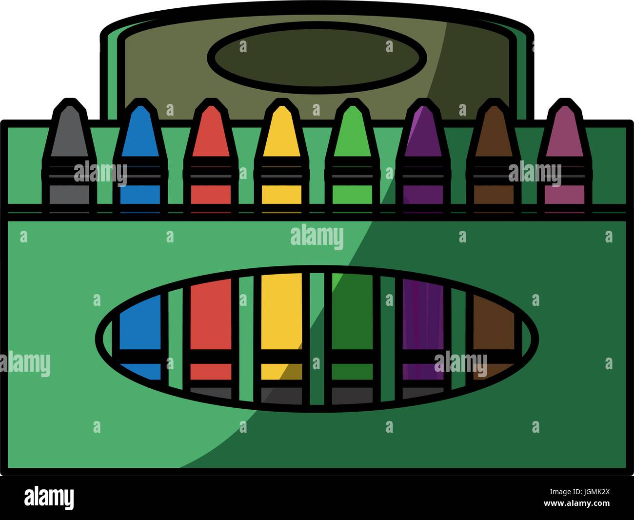 Crayons in box Stock Vector Image & Art Alamy