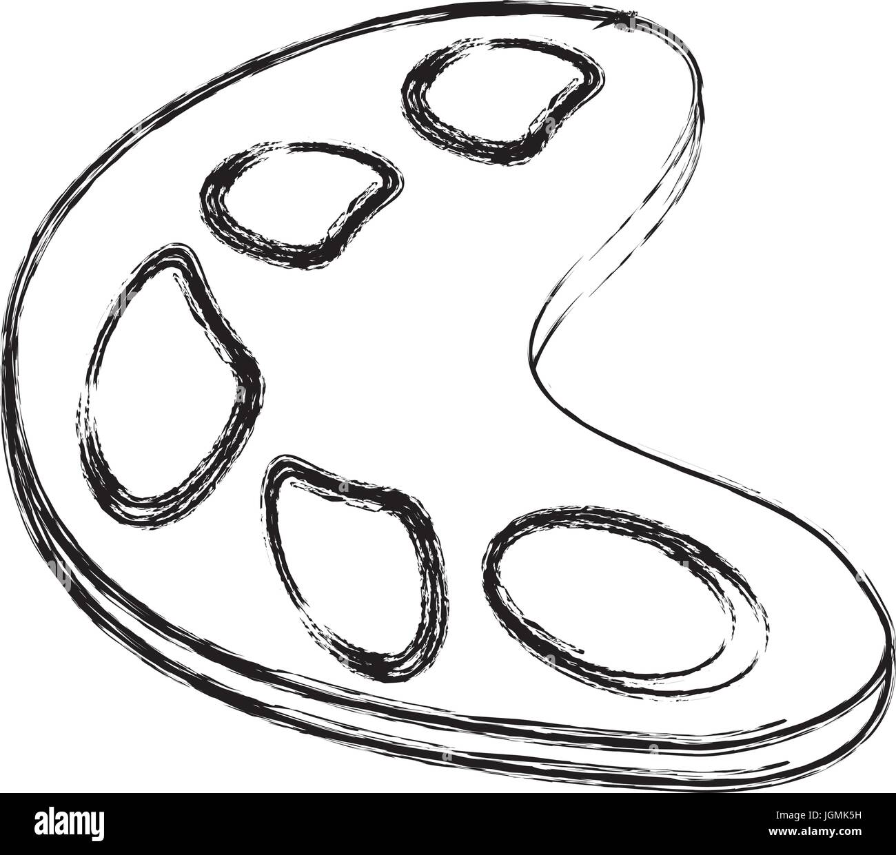 Paint palette isolated Stock Vector Image & Art Alamy