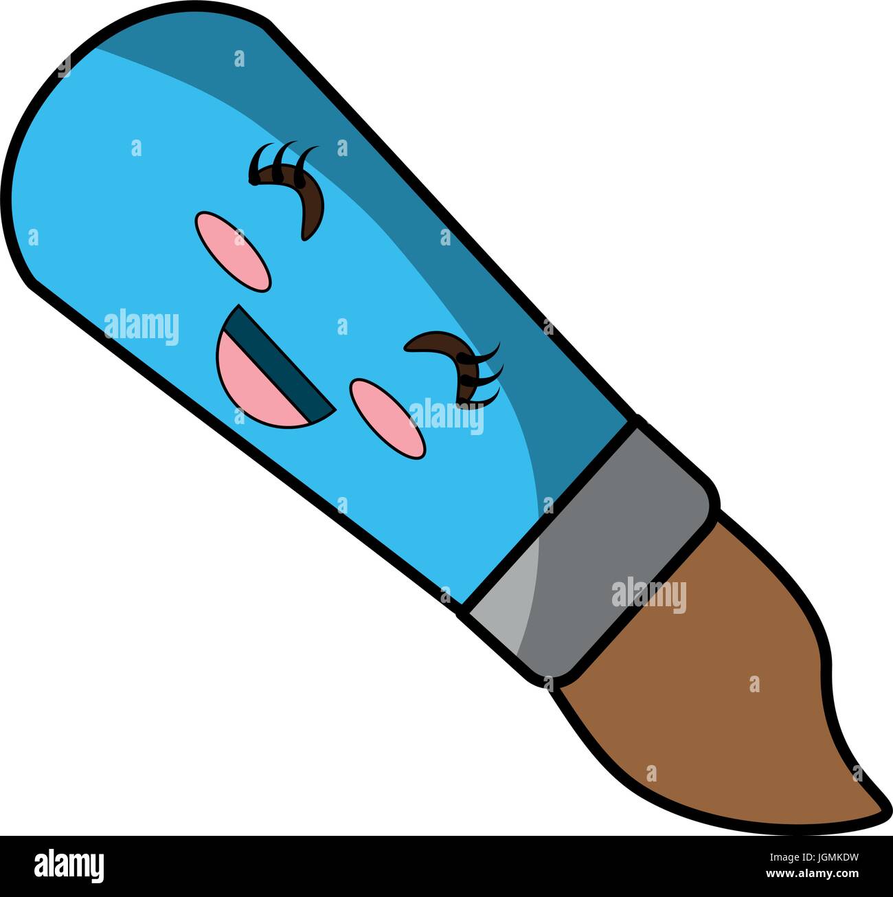 Cute paint brush cartoon Stock Vector Image & Art Alamy