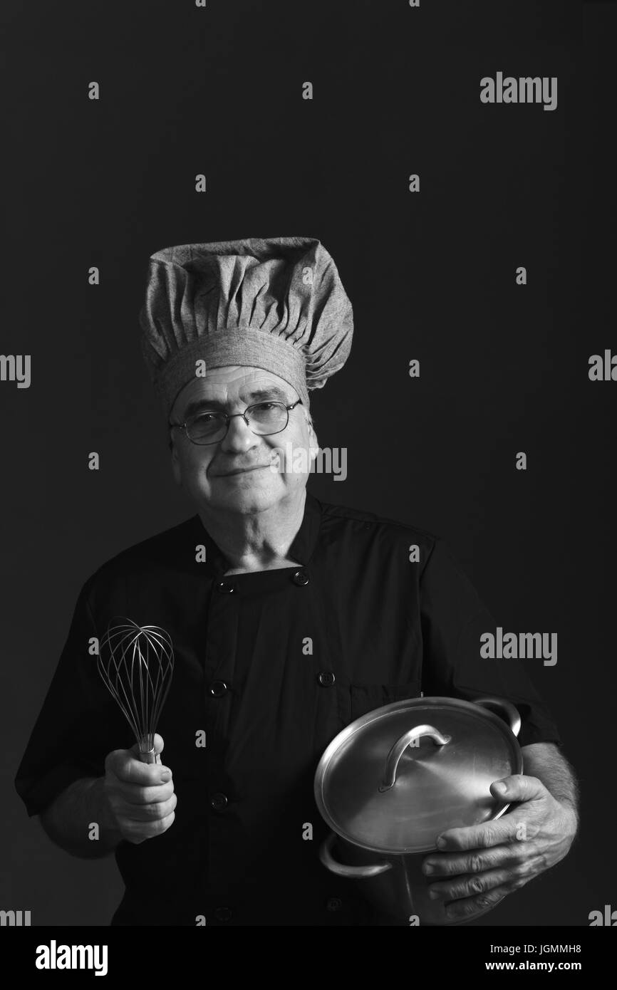 Portrait of senior chef Stock Photo