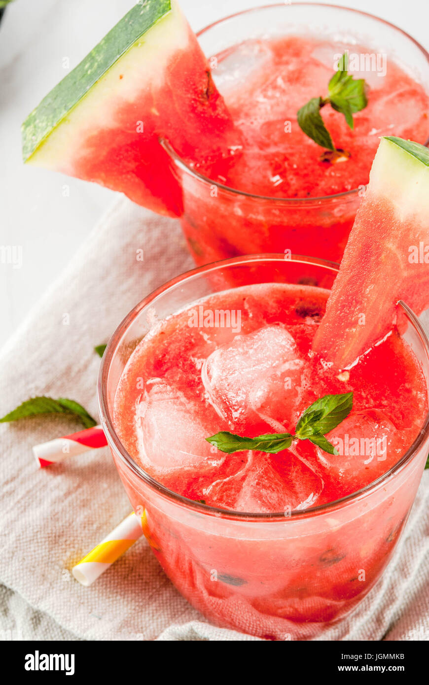Summer drinks and cocktails. Watermelon vodka cooler cocktail or