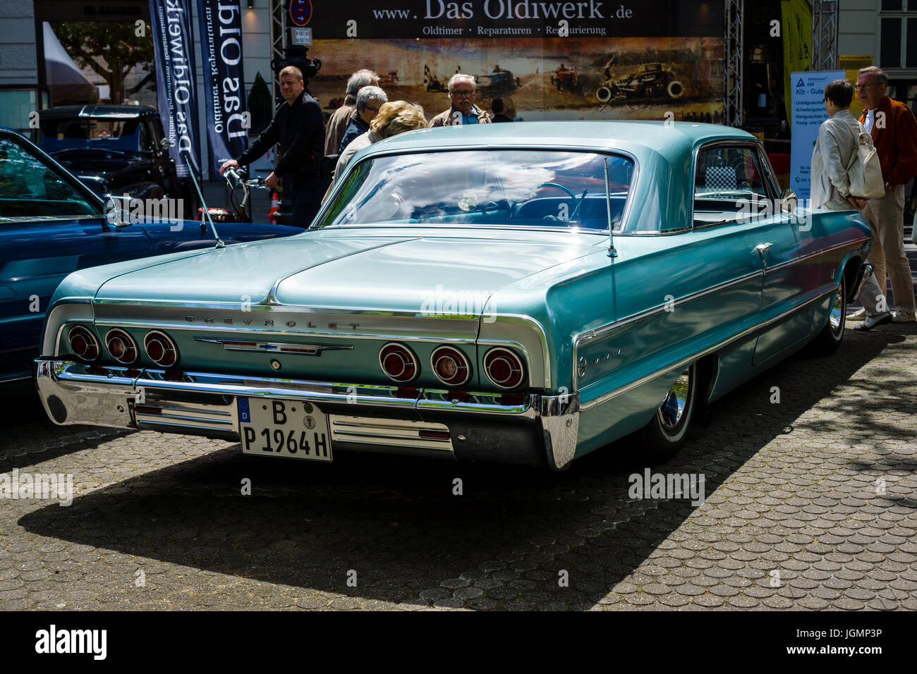 BERLIN - JUNE 17, 2017: Full-size car Chevrolet Impala SS, 1964. Rear view. Classic Days Berlin 2017. Stock Photo