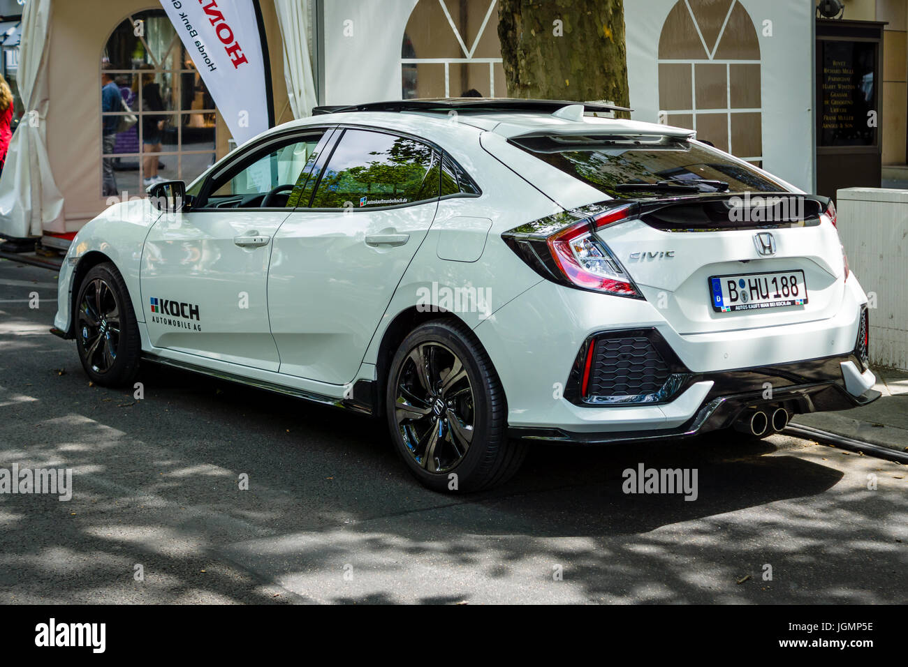 BERLIN - JUNE 17, 2017: Compact car Honda Civic 1,5 Sport Plus, 2017. Rear  view. Classic Days Berlin 2017 Stock Photo - Alamy