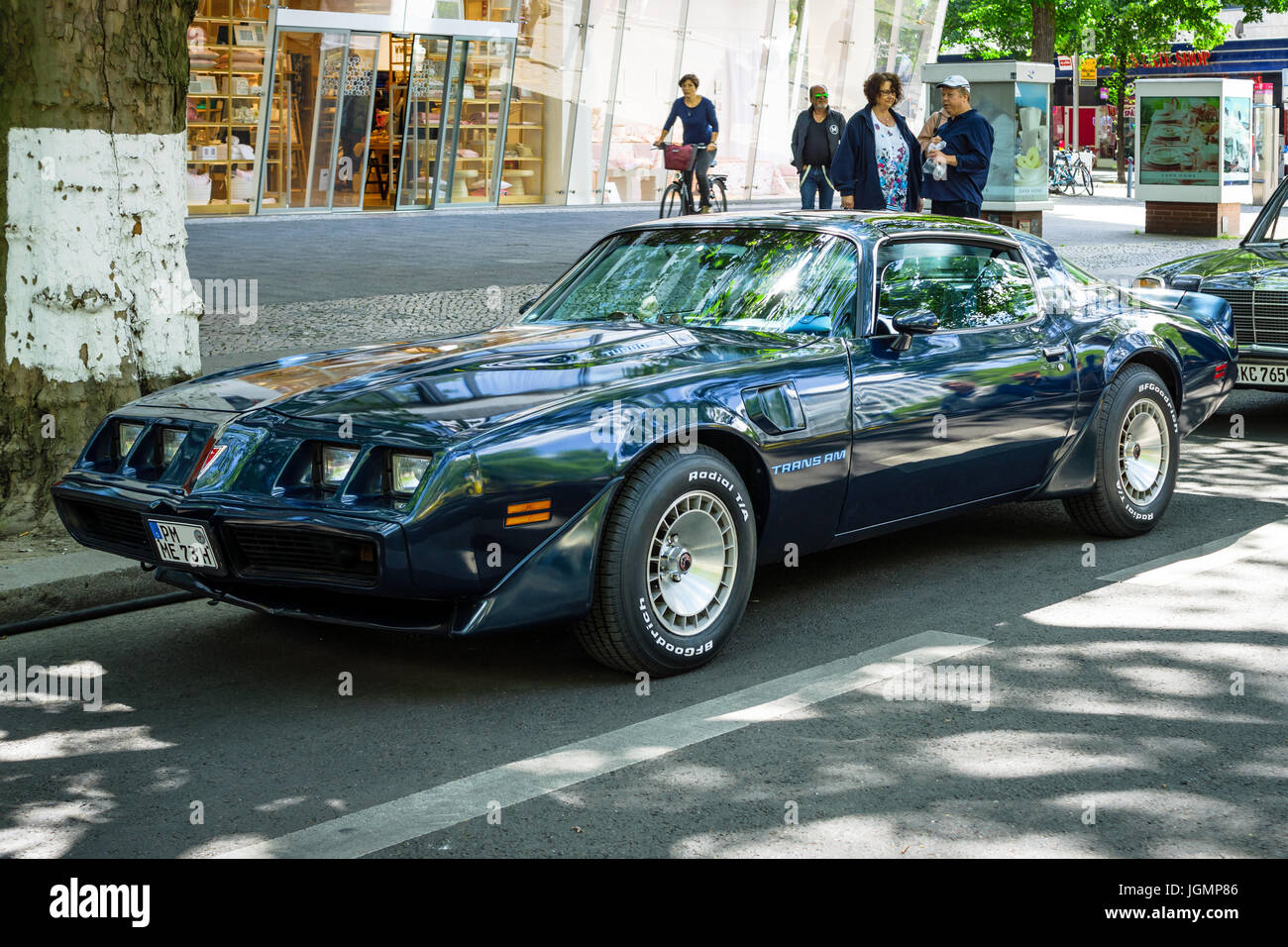 BERLIN - JUNE 17, 2017: Muscle car Pontiac Firebird Turbo Trans Am (second generation). Classic Days Berlin 2017. Stock Photo