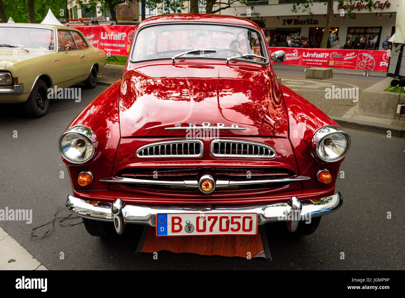 BERLIN - JUNE 17, 2017: Small family car Skoda S440, 1958. Classic Days Berlin 2017. Stock Photo