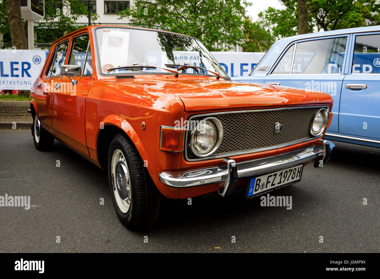 BERLIN - JUNE 17, 2017: Small family car Zastava 1100 Skala, 1978. Classic Days Berlin 2017. Stock Photo