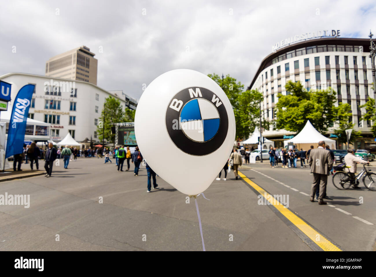 The symbol of BMW on a balloon. Stock Photo