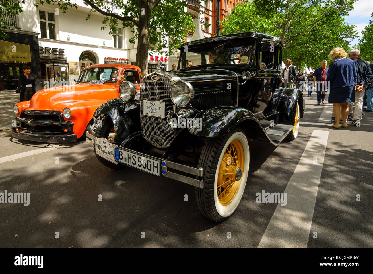 BERLIN - JUNE 17, 2017: Vintage car Ford Model A Business Coupe, 1931. Classic Days Berlin 2017. Stock Photo