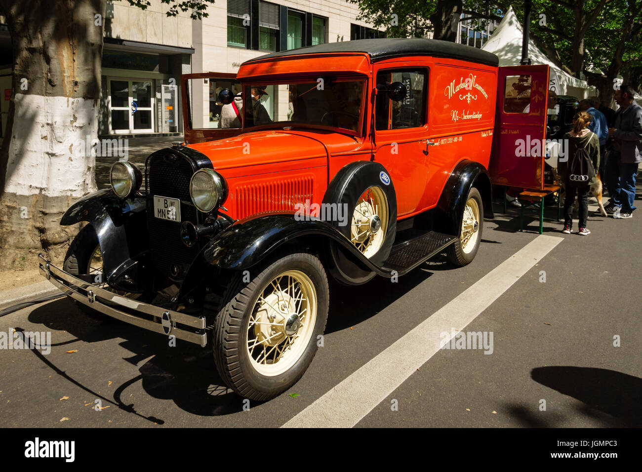 BERLIN - JUNE 17, 2017: Vintage car Ford Model A Panel Truck. Classic Days Berlin 2017. Stock Photo