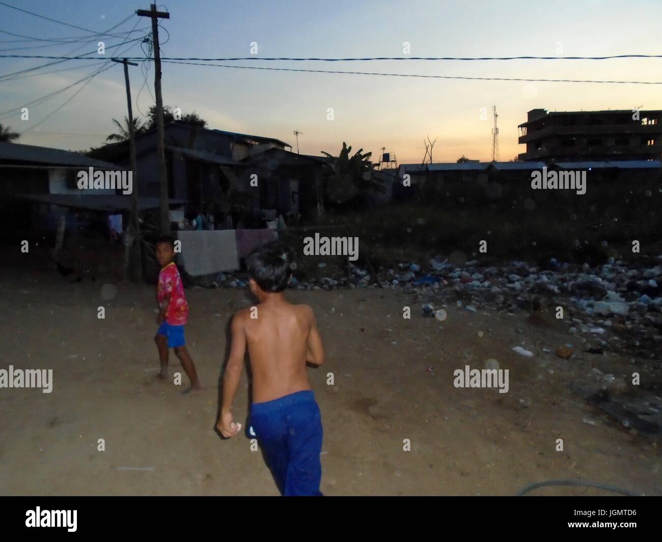 Slum Banteay Meanchey Province Vacant Lot Dump Poipet Cambodia Stock Photo