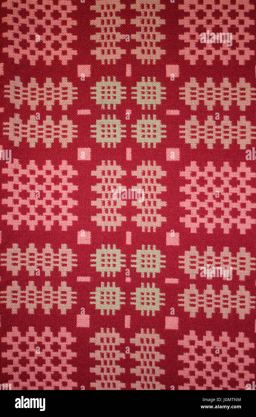 Welsh Wool Blanket Design Stock Photo