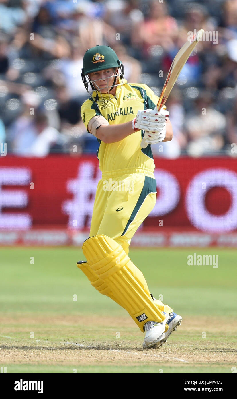 Australia's Meg Lanning bats during the ICC Women's World Cup match at